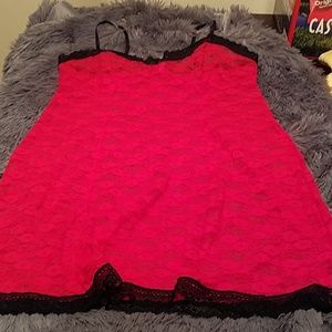 Red lace lingerie
